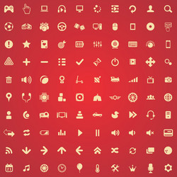 game 100 icons universal set for web and ui vector image