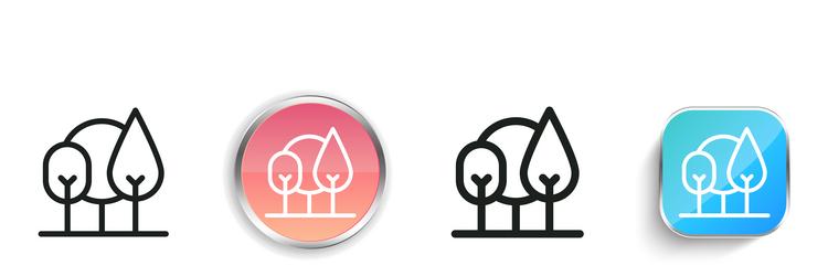 grove icon thin linear regular and button style vector image