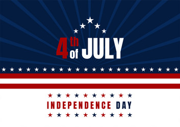 stars and stripes background for 4th july vector