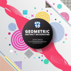 abstract colorful color circle geometric pattern vector image