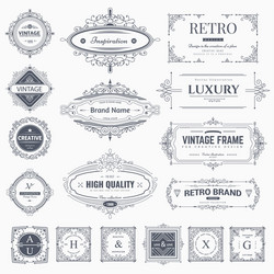 Calligraphic design elements Royalty Free Vector Image