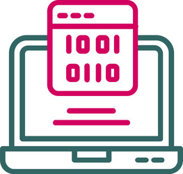 coding line icon design vector image