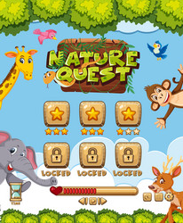 computer game background template with wild vector image