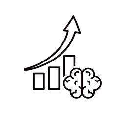 automation icon data analysis symbol brain vector image