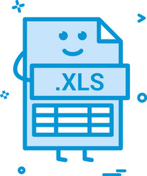 computer xls file format type icon design vector