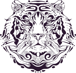 Tiger head symbol 2022 year chinese calendar vector