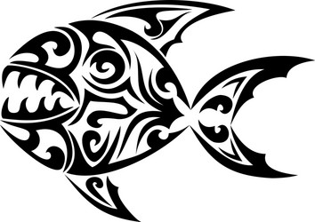 Tribal Fish Tattoo Vector Image