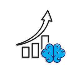 automation icon data analysis symbol brain vector image