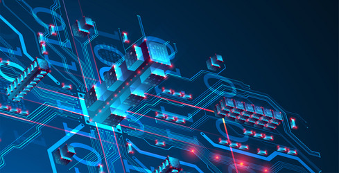 isometric big data concept database abstract vector image