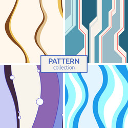 set of four abstract seamless patterns vector image