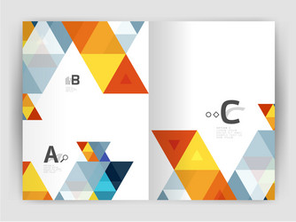 Abstract background with color triangles annual vector