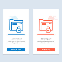 data folder password protection secure blue vector image