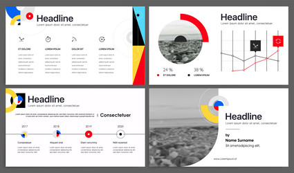 Geometric Presentation Templates vector image