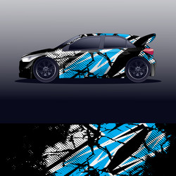 Rally Car Decal Wrap Graphic Vector Image