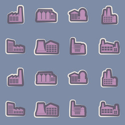 seamless background with industrial buildings vector