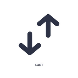 Sort icon on white background simple element from vector