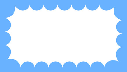 cloudy wave curve edge frame wavy scalloped vector image