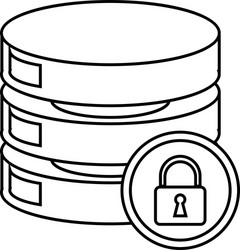 security data center server network outline vector image