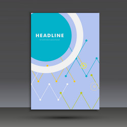 abstract pattern of lines and circles title page vector image