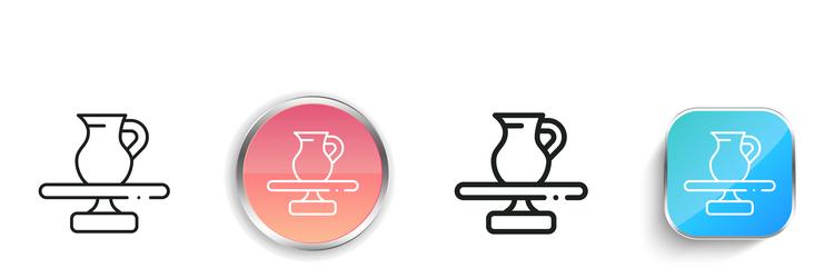 craft icon thin linear regular and button style vector image