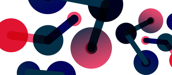 abstract background round dots connected by lines vector image