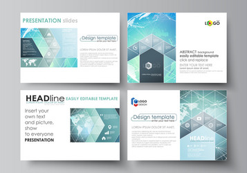 Abstract Molecular Presentation Slides vector image