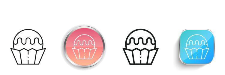 bonbon icon thin linear regular and button style vector image