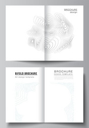 Layout of two a4 format modern cover vector