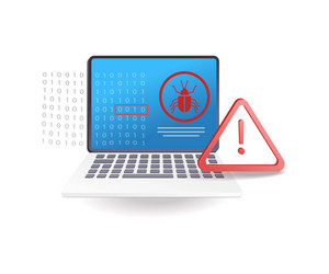 malware viruses attack the security of computer vector