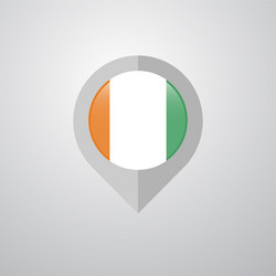 Map navigation pointer with cote d ivoire ivory vector