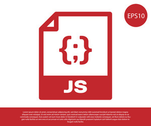 red js file document icon download button vector