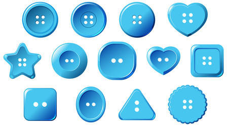 set of button in different shapes vector image