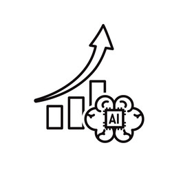 automation icon ai data analysis symbol brain vector image