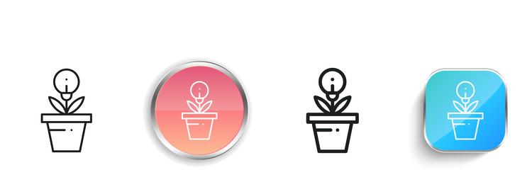 growth icon thin linear regular and button style vector image