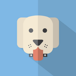 Modern flat design dog icon vector