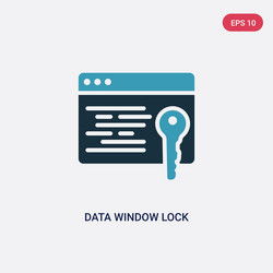 two color data window lock icon from security vector image