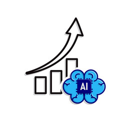 automation icon data analysis symbol brain vector image