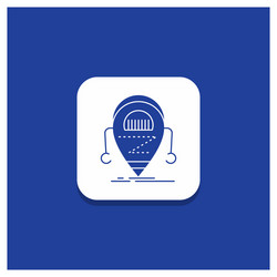 blue round button for android beta droid robot vector image