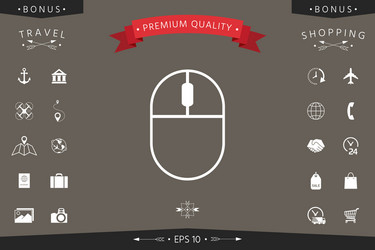 Computer mouse symbol icon Royalty Free Vector Image