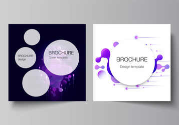 minimal layout of two square format vector image