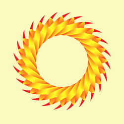 Stylized logo of the sun vector