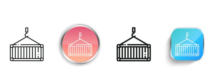 crane icon thin linear regular and button style vector image