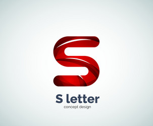 Cs c s swoosh letter logo design with modern Vector Image