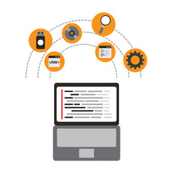 programming and coding concept website development vector image