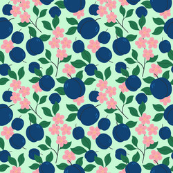repeating background with plums vector image