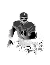Rugby player isolated on white background Vector Image