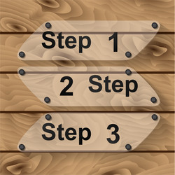3d pointers for first second and third place vector image