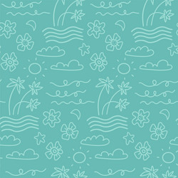 Exotic seamless tropical sea landscape Royalty Free Vector