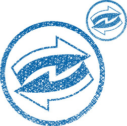 loop arrows conceptual symbol simple single color vector image