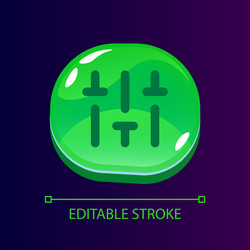 adjustable filters glossy ui button with linear vector image